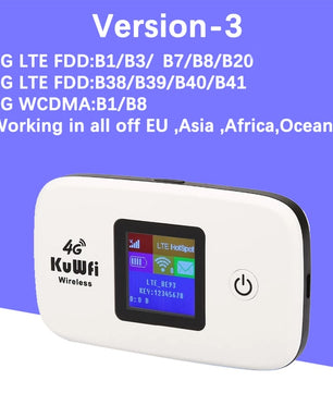 Wireless 150Mbps 4G High Speed 2400Mah Portable LTE Router