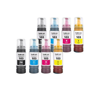 70ml 103 Compatible Ink Refill Kit For Epson EcoTank L1110-L5190 Printer