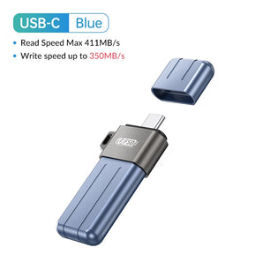 64GB - 512GB Metal USB 3.2 Type C 411MB/s Speed Flash Pen Drive