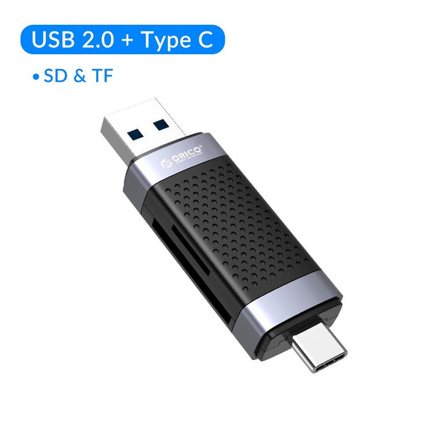 2 in 1 Type C USB3.0 Memory Card SD Card Reader