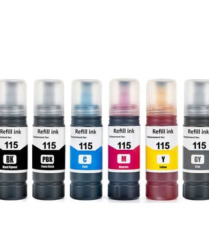 70ml T115 Refill Ink Bottle For Epson EcoTank L8160/L8180 Printer