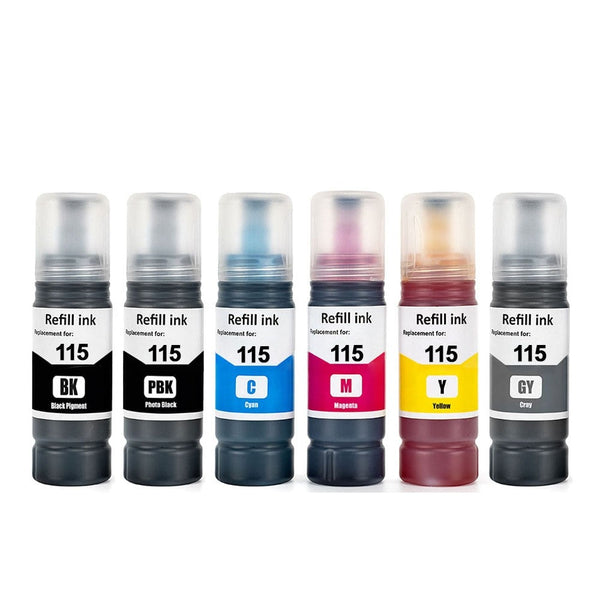 70ml Compatible T115 Refill Ink Bottle For Epson EcoTank L8160/L8180 Printer