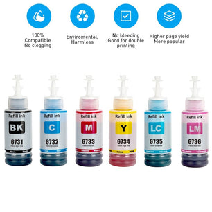 70ml Compatible T673 T6731 Refill Ink Bottle For Epson L800-850 L1800