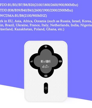 Wireless 150Mbps 4G High Speed 2400Mah Portable LTE Router