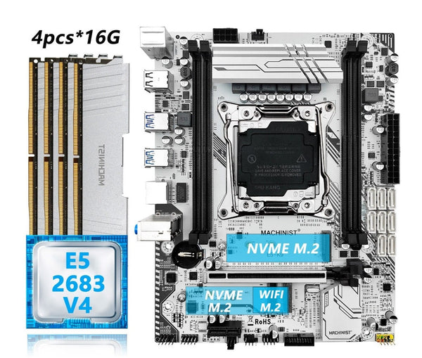 64GB DDR4 Socket K9 X99 E5 2683 V4 WIFI Slot Desktop Motherboard