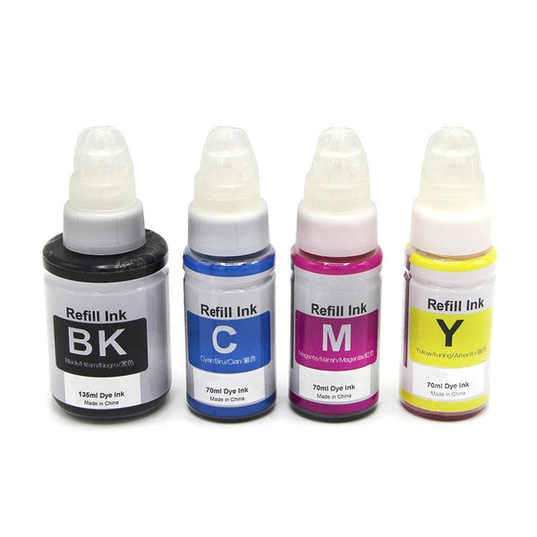 135ml GI-490 GI-590 Ink Refill Kit For Canon PIXMA G1000-G4000 inkjet