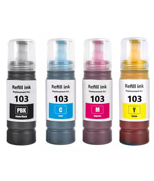 70ml 103 Compatible Ink Refill Kit For Epson EcoTank L1110-L5190 Printer