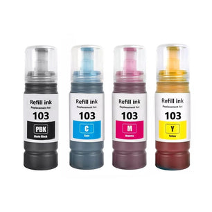 70ml 103 Compatible Ink Refill Kit For Epson EcoTank L1110-L5190 Printer