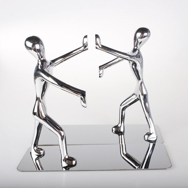 Stainless Steel Statue Pattern Bookstand Holder For Desktop Table