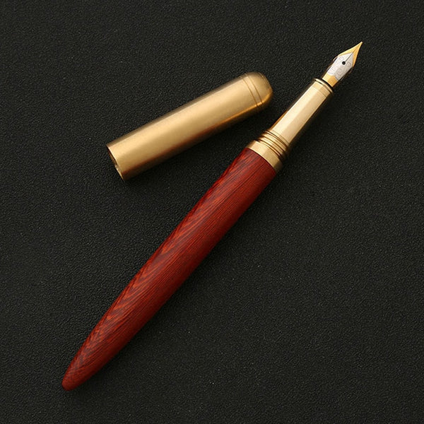 Wood Fountain Fine Nib 0.7mm Calligraphy Office Pen