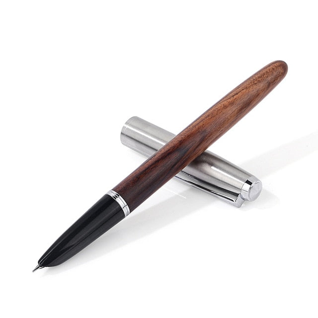Wood Fountain Fine Nib 0.7mm Calligraphy Office Pen