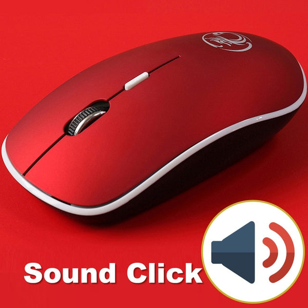 Wireless USB Sound Silent Click Mouse With 4 Buttons and 1 Roller