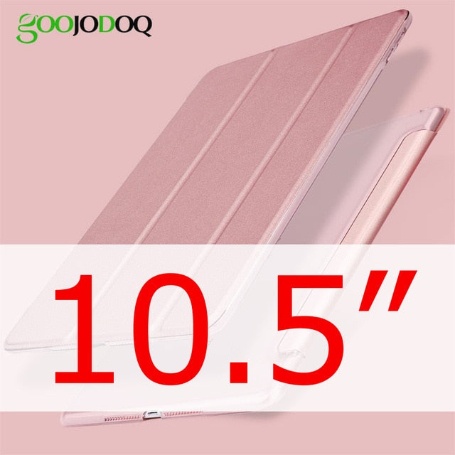 Leather Shockproof Back Stand Support Bifold Tablet Cover
