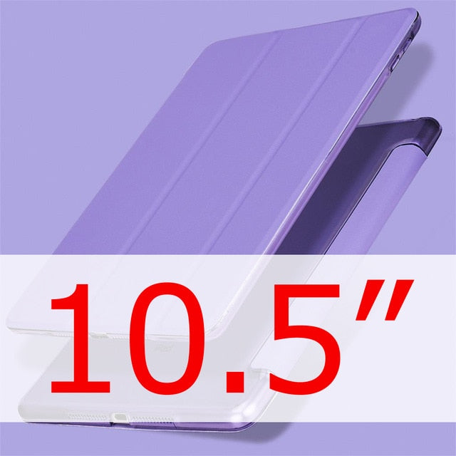 Leather Shockproof Back Stand Support Bifold Tablet Cover