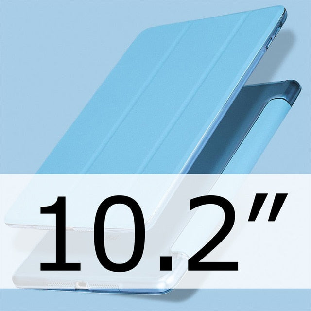 Leather Shockproof Back Stand Support Bifold Tablet Cover