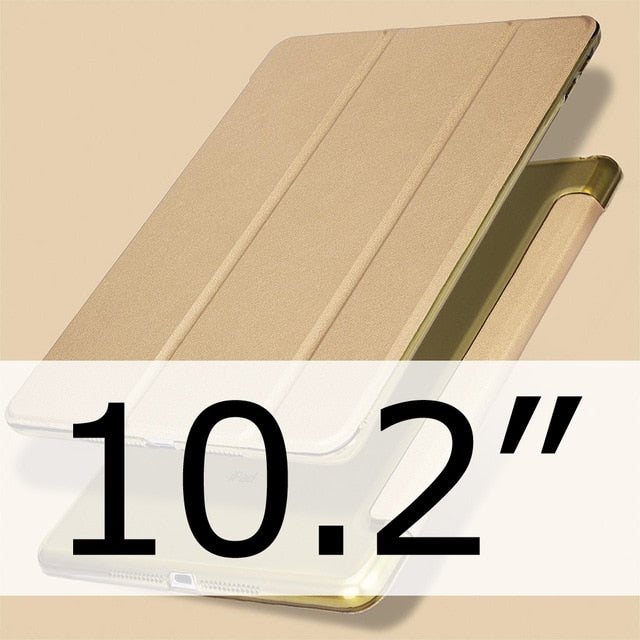 Leather Shockproof Back Stand Support Bifold Tablet Cover