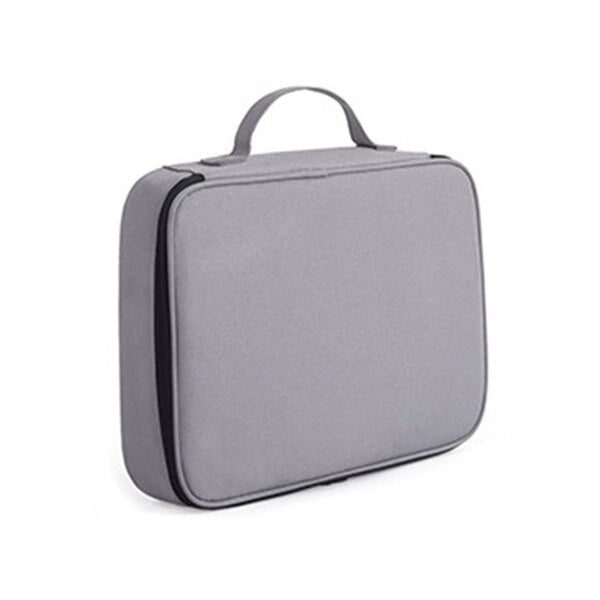 Leather Waterproof Multifunctional Document File Holder Storage Bag 
