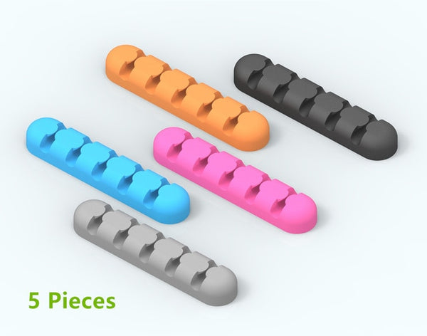 Silicone USB Cable Organizer & Holder For Desktop Wires