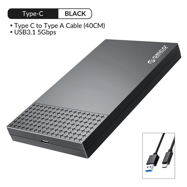 HDD SSD Case Type-C USB 3.1 to SATA 3.0 2.5" Enclosure