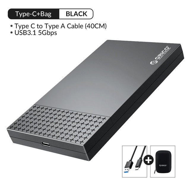 HDD SSD Case Type-C USB 3.1 to SATA 3.0 2.5" Enclosure