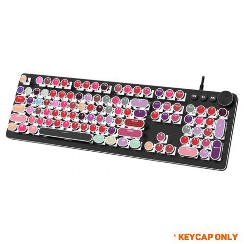 104 Keys Retro Round Double Shot Typewriter Mechanical Keyboard