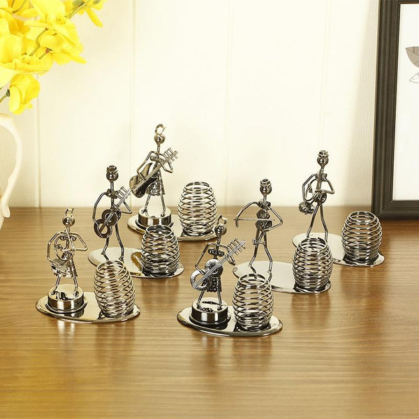 Metal Play Musical Instrument Spring Pen Stationery Holder